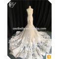 Wholesale Real Photo V Neck Off Shoulder Lace Mermaid Wedding Dresses